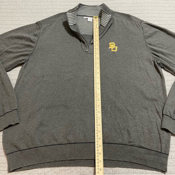 Cutter & Buck Baylor University Gray Broadview Half Zip Sweater Size XL MCS01424 - Picture 6 of 12